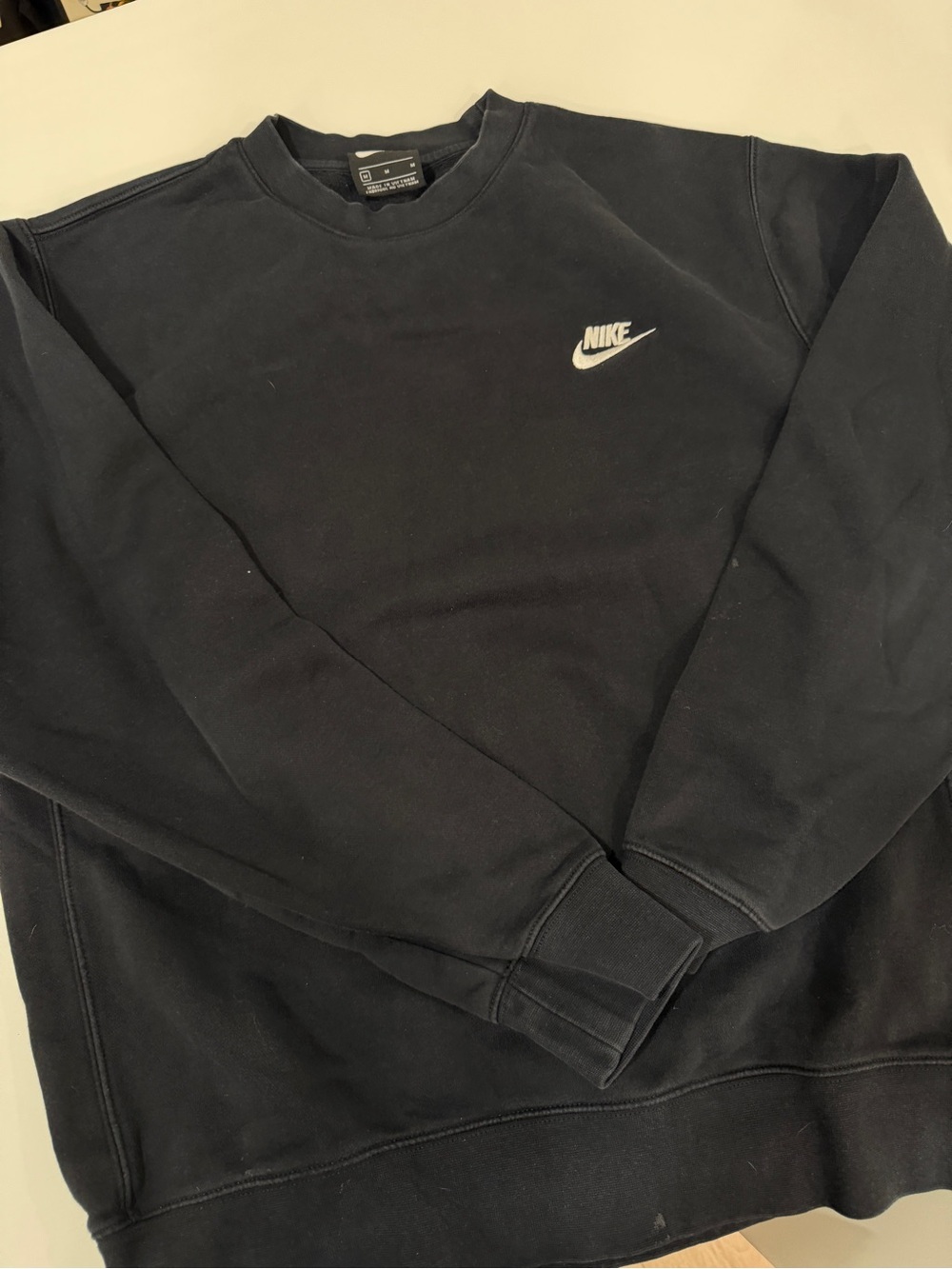 Nike Black Crewneck Sweatshirt with White Swoosh